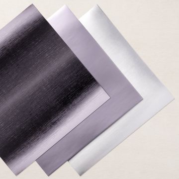 LOT DE FEUILLES SPÉCIALITÉ 12" X 12" (30,5 X 30,5 CM) ARGENT MÉTALLISÉ