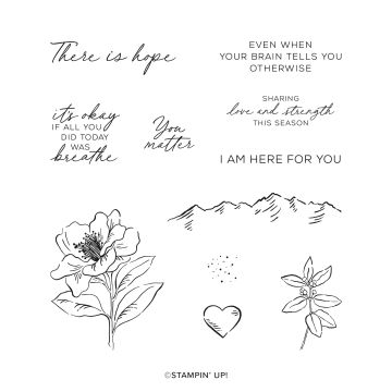 LOVE & STRENGTH CLING STAMP SET (ENGLISH)