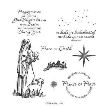SHEPHERD'S CARE CLING STAMP SET (ENGLISH)