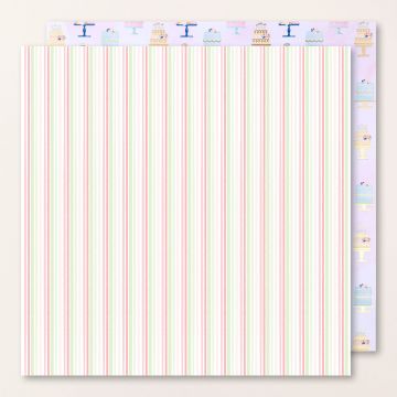 SPECIAAL DESIGNPAPIER WILDFLOWER BIRTHDAY 12" X 12" (30,5 X 30,5 CM)