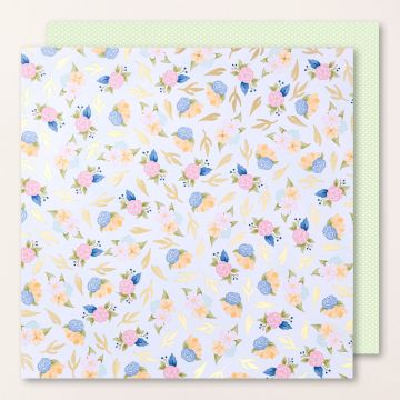 SPECIAAL DESIGNPAPIER WILDFLOWER BIRTHDAY 12" X 12" (30,5 X 30,5 CM)