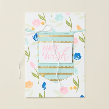 SPECIAAL DESIGNPAPIER WILDFLOWER BIRTHDAY 12" X 12" (30,5 X 30,5 CM)