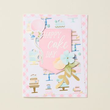 SPECIAAL DESIGNPAPIER WILDFLOWER BIRTHDAY 12" X 12" (30,5 X 30,5 CM)