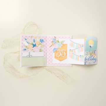 SPECIAAL DESIGNPAPIER WILDFLOWER BIRTHDAY 12" X 12" (30,5 X 30,5 CM)