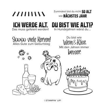 STEMPELSET ABLÖSBAR MIT DEM ALTER BESSER (DEUTSCH)