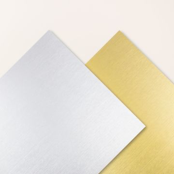 BRUSHED SILVER AND GOLD FOIL 12" X 12" (30.5 X 30.5 CM) SPECIALTY PAPER
