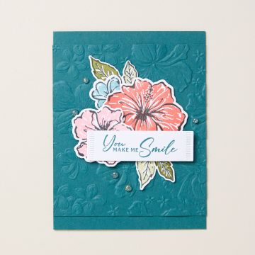 HAPPY HIBISCUS HYBRID EMBOSSING FOLDER