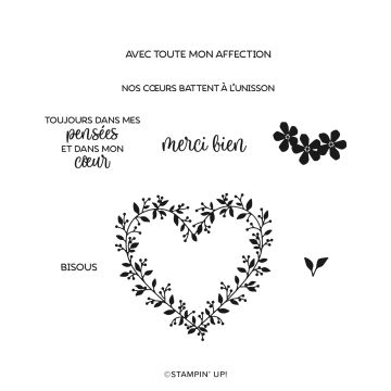 EN CŒUR PHOTOPOLYMER STAMP SET (FRENCH)