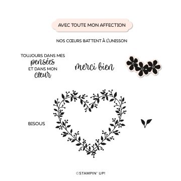 EN CŒUR PHOTOPOLYMER STAMP SET (FRENCH)