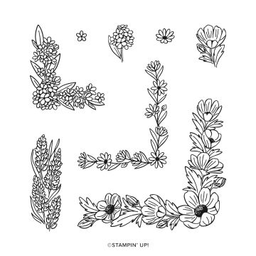 CORNER IN BLOOM PHOTOPOLYMER STAMP SET