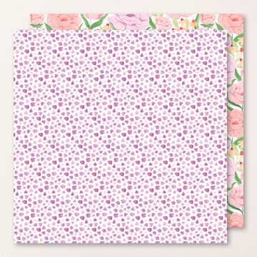 DESIGNERPAPIER 12" X 12" (30,5 X 30,5 CM) FRÖHLICH FLORAL