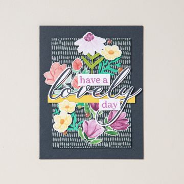 DESIGNERPAPIER 12" X 12" (30,5 X 30,5 CM) FRÖHLICH FLORAL