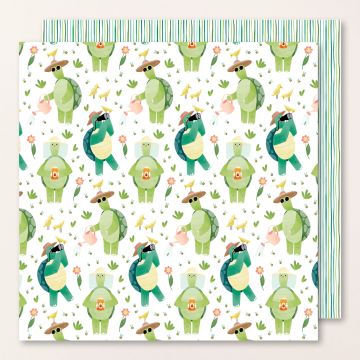 TURTLE-Y CUTE-DESIGNPAPIER 12" X 12" (30,5 X 30,5 CM)