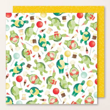 TURTLE-Y CUTE-DESIGNPAPIER 12" X 12" (30,5 X 30,5 CM)