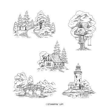 FRAMED SCENES CLING STAMP SET