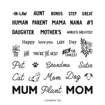 SHE'S THE GREATEST PHOTOPOLYMER STAMP SET (ENGLISH)