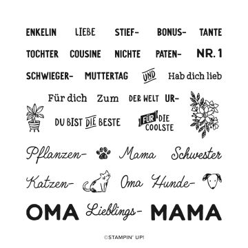 STEMPELSET KLARSICHT FÜR DIE BESTE (DEUTSCH)