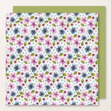 DESIGNERPAPIER 12" X 12" (30,5 X 30,5 CM) BLEIBENDE BLÜTEN
