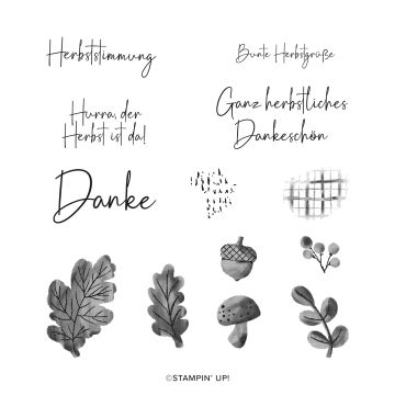 HERBSTSTIMMUNG CLING STAMP SET (GERMAN)