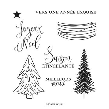 SAISON ÉTINCELANTE CLING STAMP SET (FRENCH)