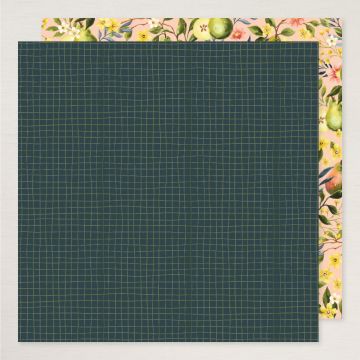 DESIGNERPAPIER 12" X 12" (30,5 X 30,5 CM) MALERISCHE BIRNEN