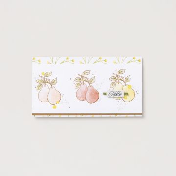 DESIGNERPAPIER 12" X 12" (30,5 X 30,5 CM) MALERISCHE BIRNEN