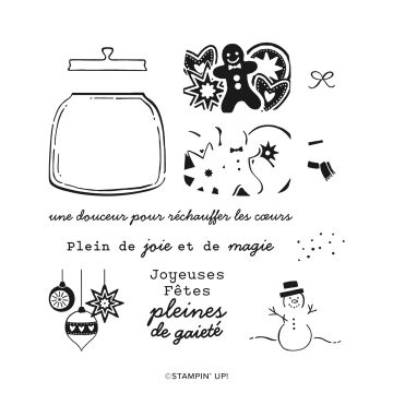 JEU D'ESTAMPES EN RÉSINE PETIT POT DE BONHEUR (FRANÇAIS)