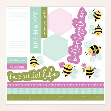 CUTE AS CAN BEE DESIGNER SERIES PAPER & STICKER SHEET (ENGLISH)