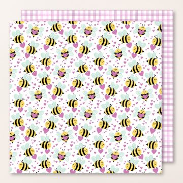 CUTE AS CAN BEE DESIGNER SERIES PAPER & STICKER SHEET (ENGLISH)
