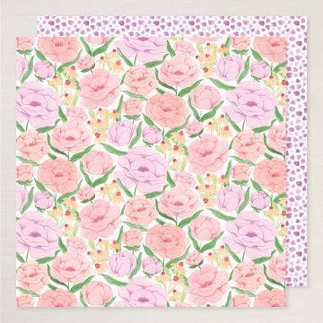 FLORALS IN BLOOM 12" X 12" (30.5 X 30.5 CM) DESIGNER SERIES PAPER & STICKER SHEET (ENGLISH)