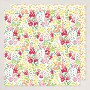 FLORALS IN BLOOM 12" X 12" (30.5 X 30.5 CM) DESIGNER SERIES PAPER & STICKER SHEET (ENGLISH)