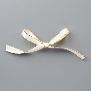 GOLD 3/8" (1 CM) METALLIC EDGE RIBBON