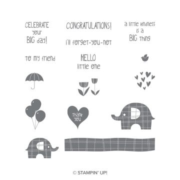 LITTLE ELEPHANT CLING STAMP SET
