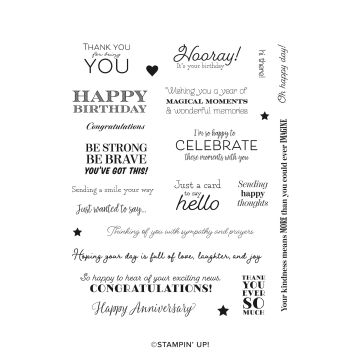 MANY MESSAGES CLING STAMP SET