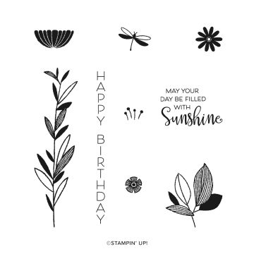CELEBRATE WITH FLOWERS CLING STAMP SET (ENGLISH)