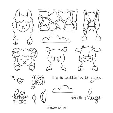PEEKABOO FARM PHOTOPOLYMER STAMP SET