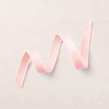 BLUSHING BRIDE 3/8" (1 CM) FRAYED GROSGRAIN RIBBON
