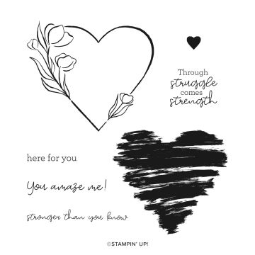 STRONG OF HEART CLING STAMP SET (ENGLISH)