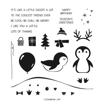 PENGUIN PLACE PHOTOPOLYMER STAMP SET (ENGLISH)