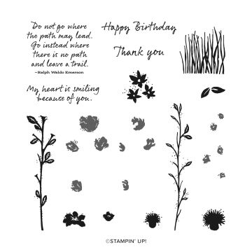 WILDFLOWER PATH PHOTOPOLYMER STAMP SET (ENGLISH)