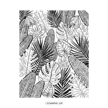 TROPICAL HIDEAWAY CLING STAMP SET