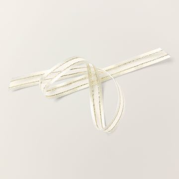 GOLD & VANILLA 3/8" (1 CM) SATIN EDGED RIBBON