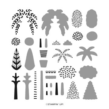 COUNTLESS TREES PHOTOPOLYMER STAMP SET