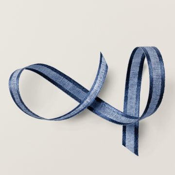 NIGHT OF NAVY 3/8" (1 CM) BORDERED RIBBON