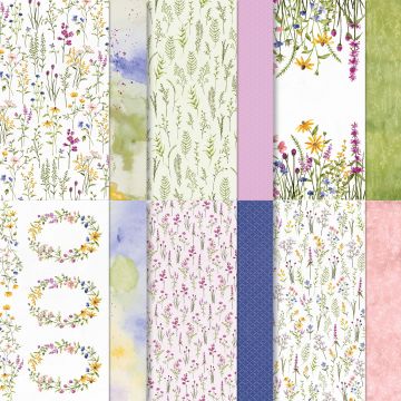 DAINTY FLOWERS 12" X 12*QUOT; (30.5 X 30.5 CM) DESIGNER SERIES PAPER