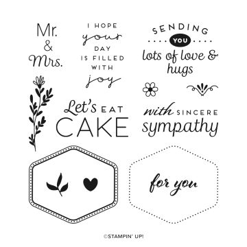 HEARTFELT HEXAGON PHOTOPOLYMER STAMP SET (ENGLISH)