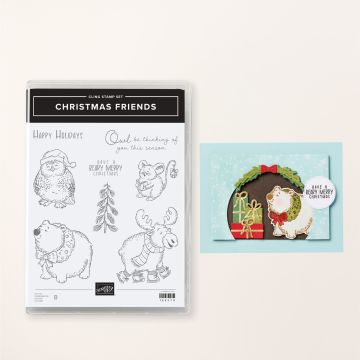 CHRISTMAS FRIENDS CLING STAMP SET (ENGLISH)
