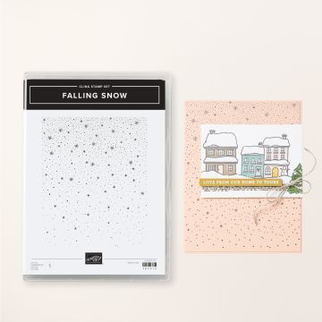 FALLING SNOW CLING STAMP SET