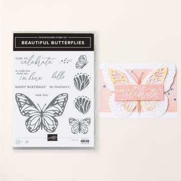 BEAUTIFUL BUTTERFLIES PHOTOPOLYMER STAMP SET (ENGLISH)