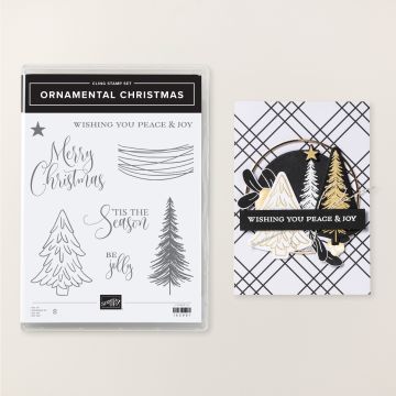 ORNAMENTAL CHRISTMAS CLING STAMP SET (ENGLISH)